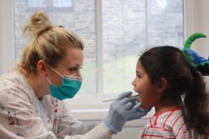 visual dental screening of child