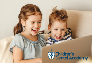children's dental academy kid on laptop
